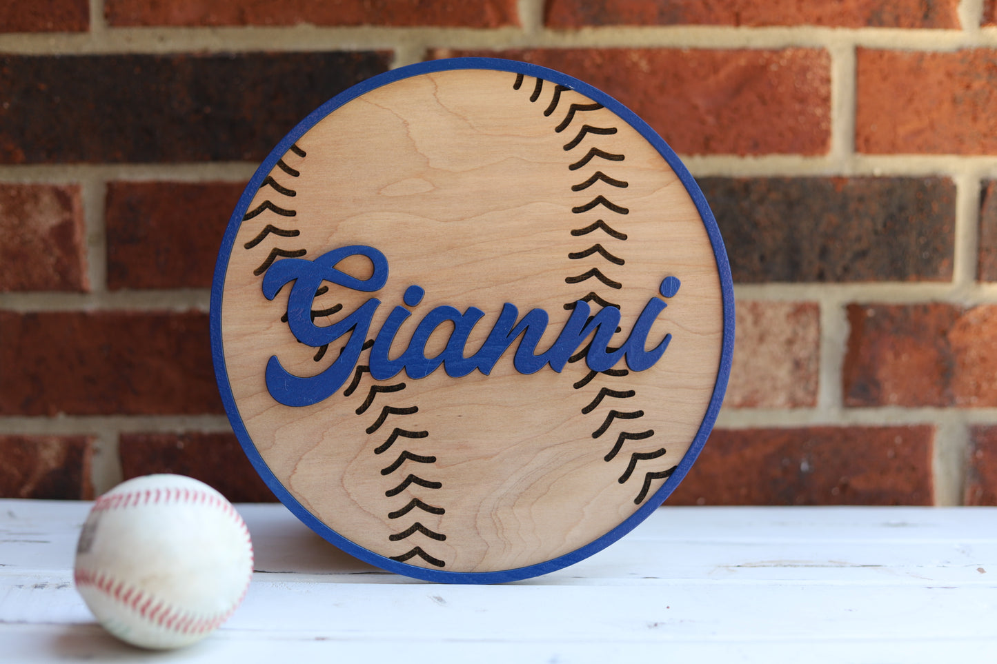 Custom Baseball Name Sign