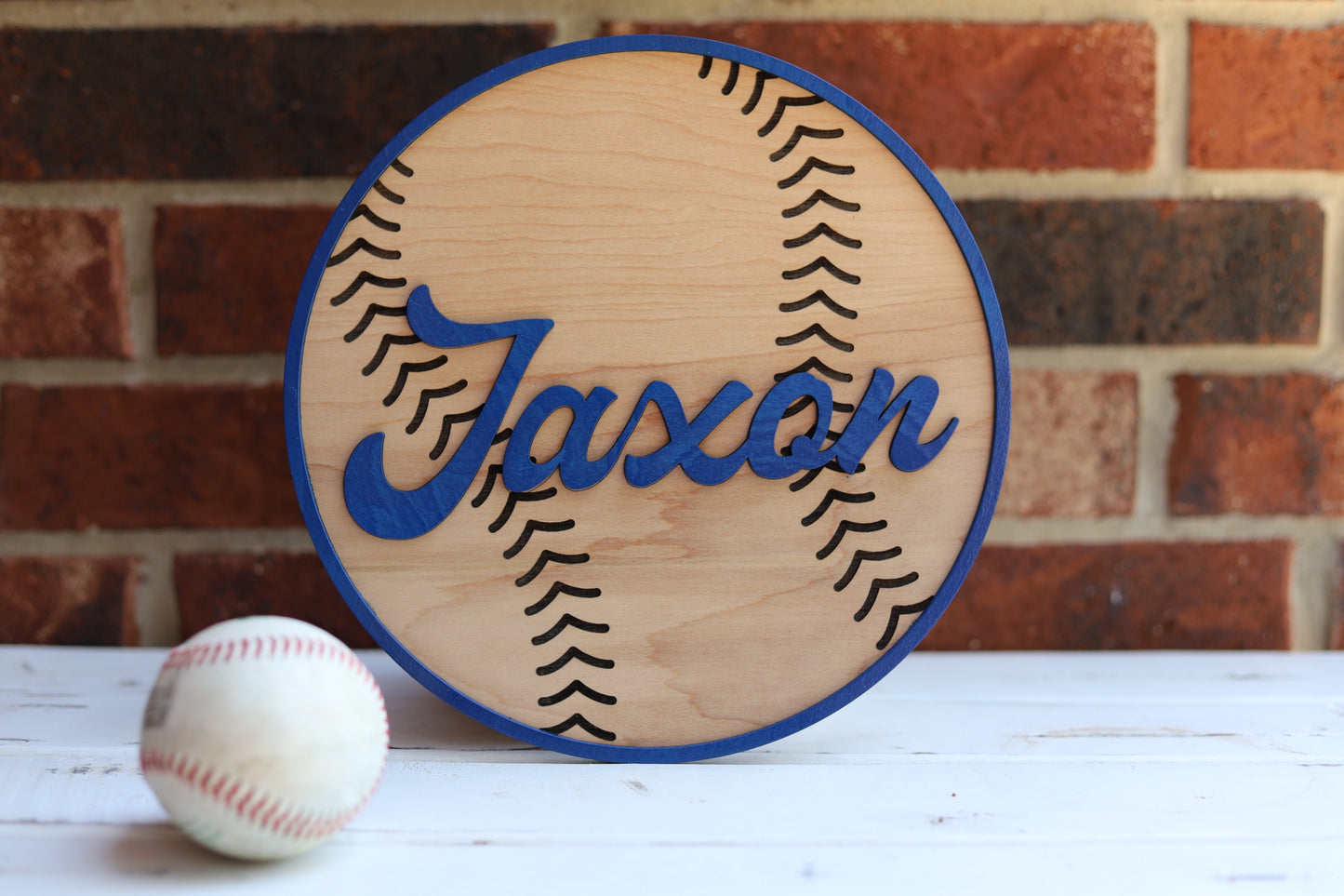 Custom Baseball Name Sign
