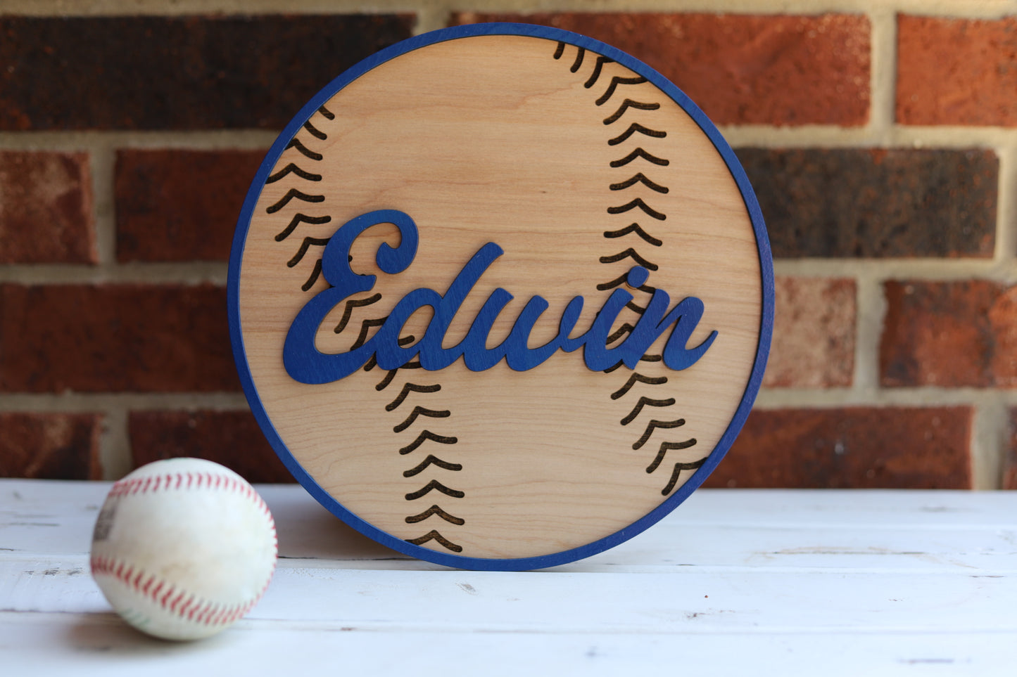 Custom Baseball Name Sign