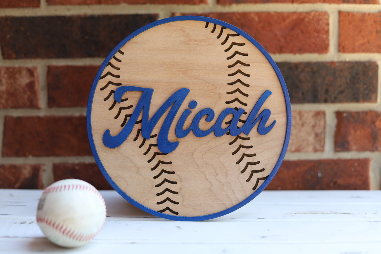 Custom Baseball Name Sign