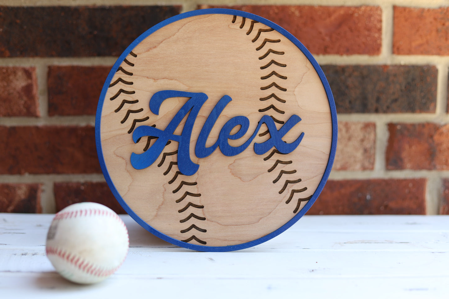 Custom Baseball Name Sign