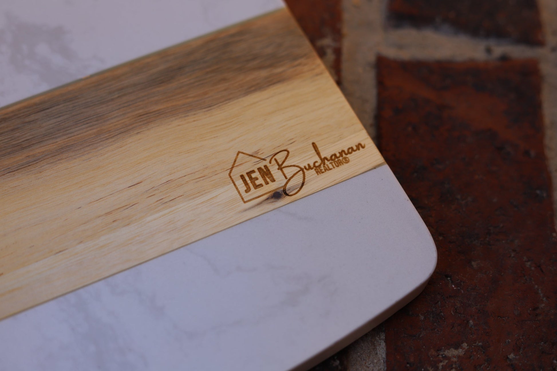 Custom Marble & Acacia Wood Serving Board Home Decor Risen Designs 