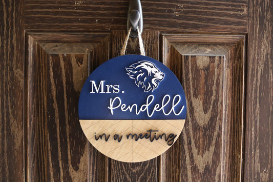 Personalized Door Sign with Interchangeable Messages Home Decor Risen Designs 