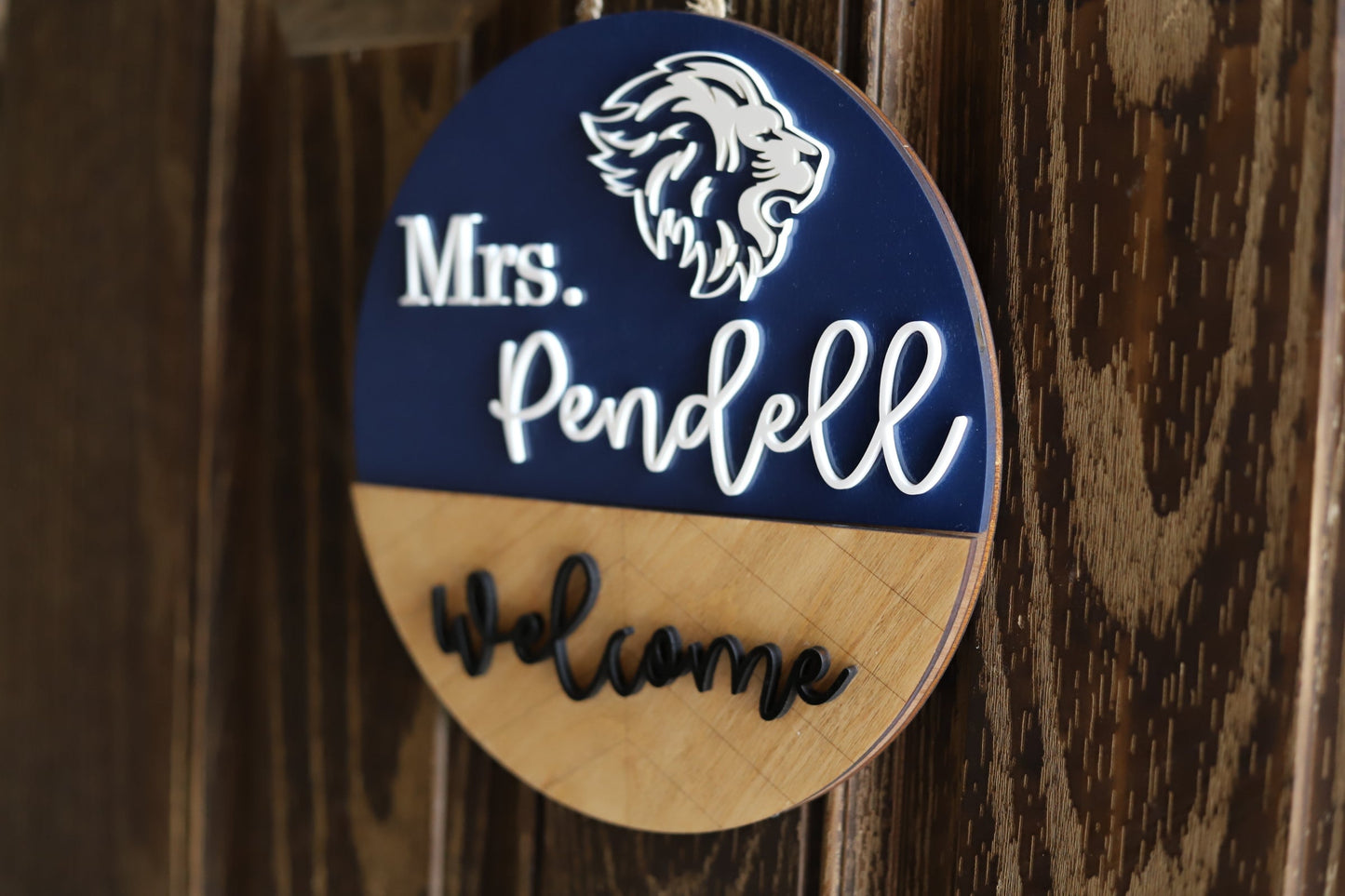 Personalized Door Sign with Interchangeable Messages Home Decor Risen Designs 